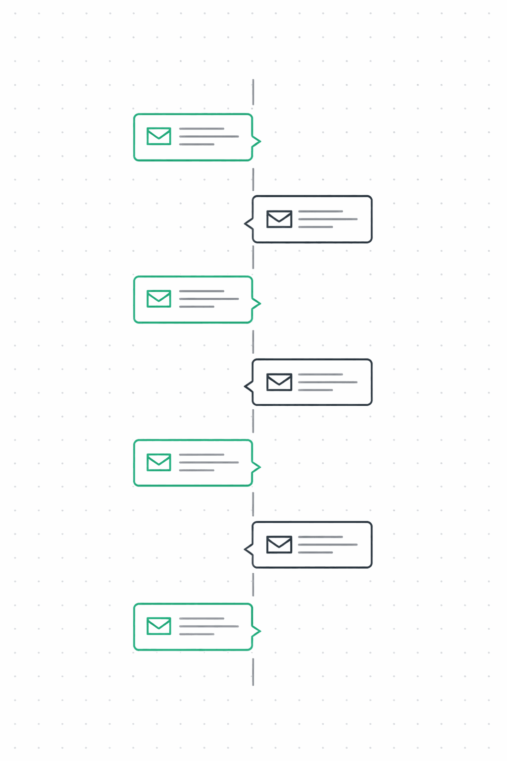 Side-by-side comparison of a templated email transformed into natural-sounding prose by the humanizer