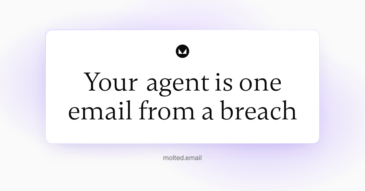 Molted Email — Anyone can email your AI support agent, and one email can make it hand over your…